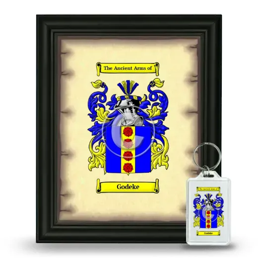 Godeke Framed Coat of Arms and Keychain - Black