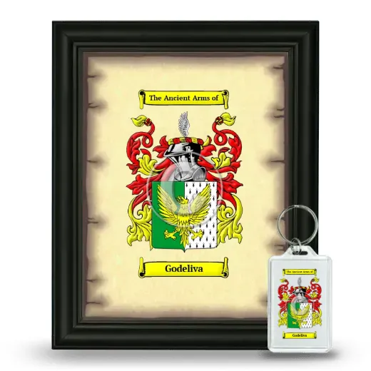 Godeliva Framed Coat of Arms and Keychain - Black