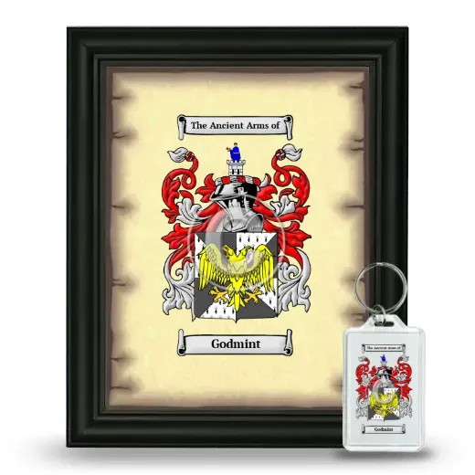 Godmint Framed Coat of Arms and Keychain - Black