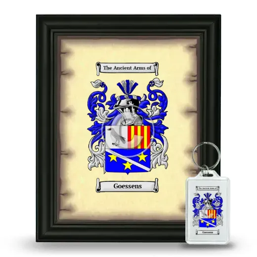 Goessens Framed Coat of Arms and Keychain - Black