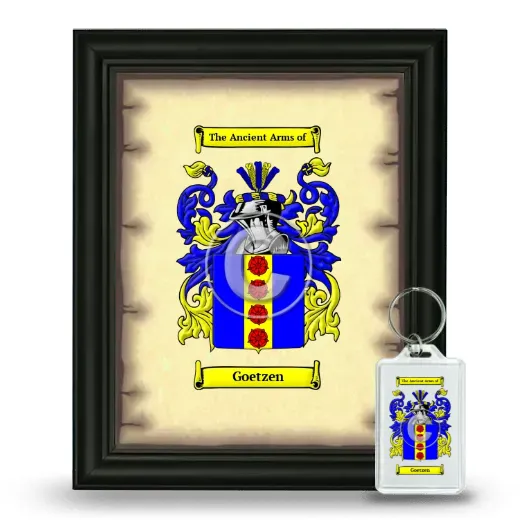 Goetzen Framed Coat of Arms and Keychain - Black