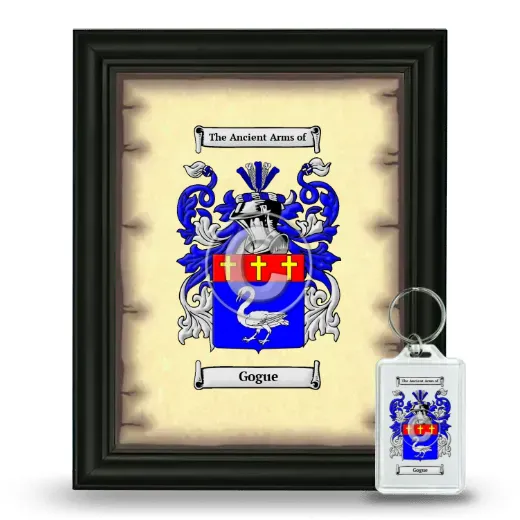 Gogue Framed Coat of Arms and Keychain - Black