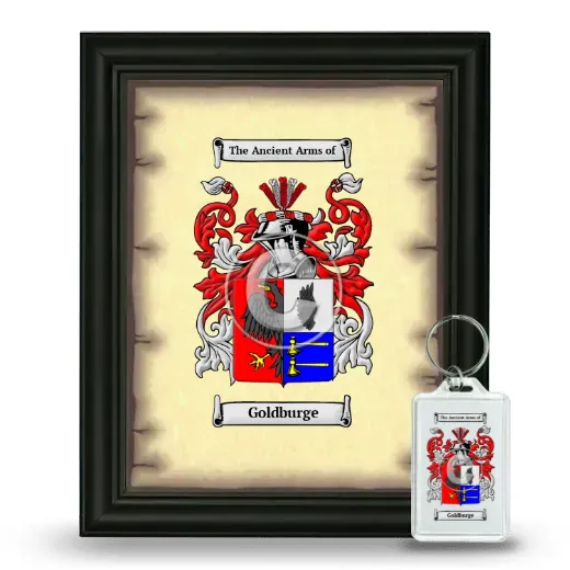 Goldburge Framed Coat of Arms and Keychain - Black