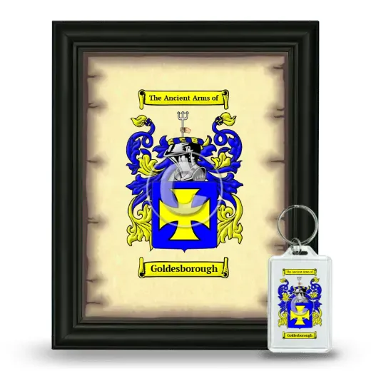 Goldesborough Framed Coat of Arms and Keychain - Black