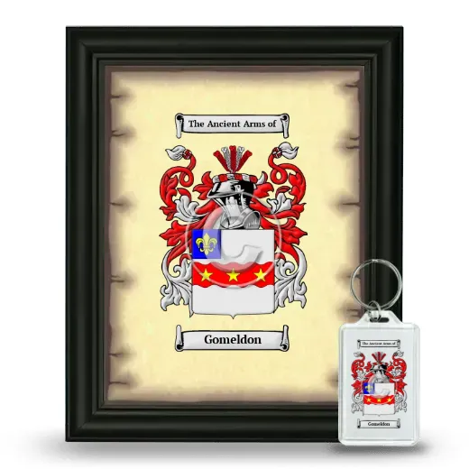 Gomeldon Framed Coat of Arms and Keychain - Black
