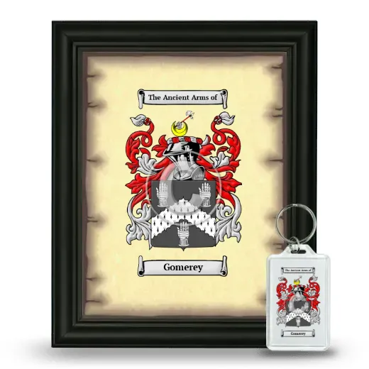 Gomerey Framed Coat of Arms and Keychain - Black