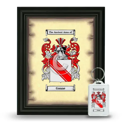 Gonne Framed Coat of Arms and Keychain - Black