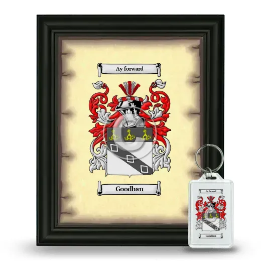 Goodban Framed Coat of Arms and Keychain - Black