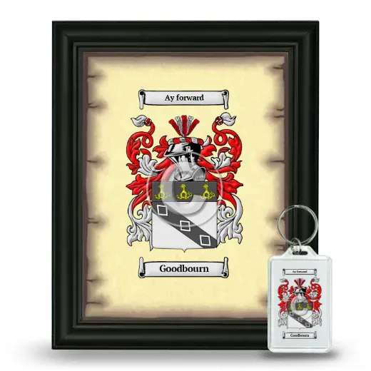 Goodbourn Framed Coat of Arms and Keychain - Black