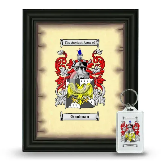 Goodman Framed Coat of Arms and Keychain - Black