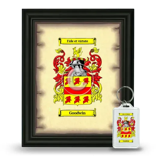 Goodwin Framed Coat of Arms and Keychain - Black