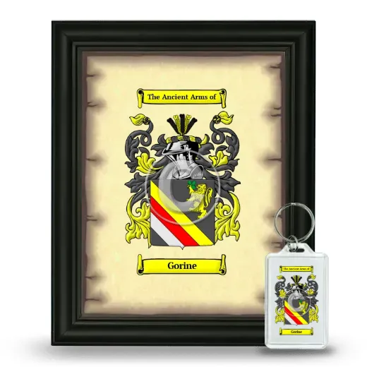 Gorine Framed Coat of Arms and Keychain - Black