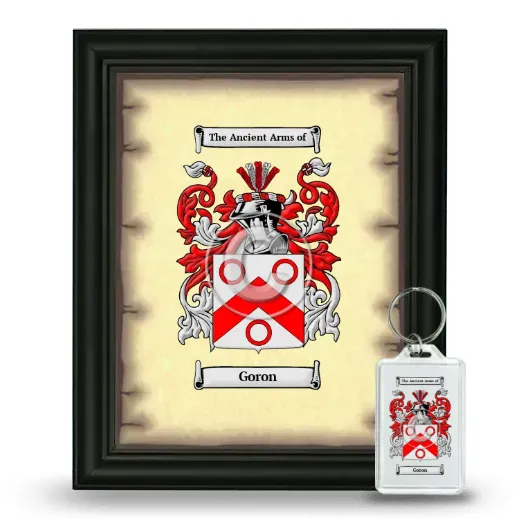 Goron Framed Coat of Arms and Keychain - Black