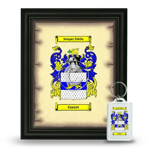 Gorret Framed Coat of Arms and Keychain - Black