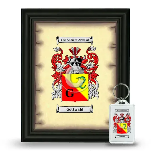 Gottwald Framed Coat of Arms and Keychain - Black