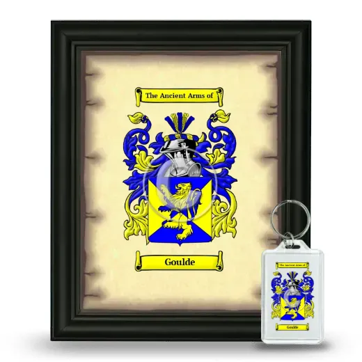 Goulde Framed Coat of Arms and Keychain - Black