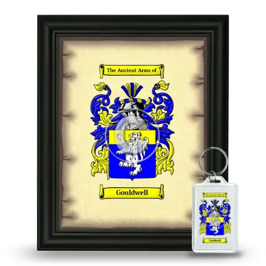 Gouldwell Framed Coat of Arms and Keychain - Black