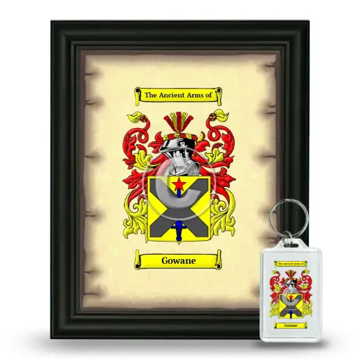 Gowane Framed Coat of Arms and Keychain - Black