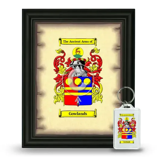 Gowlands Framed Coat of Arms and Keychain - Black