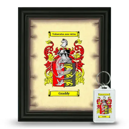 Graddy Framed Coat of Arms and Keychain - Black