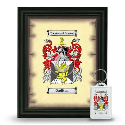 Graffton Framed Coat of Arms and Keychain - Black