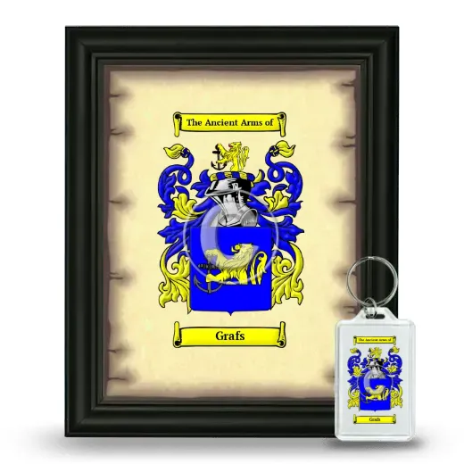 Grafs Framed Coat of Arms and Keychain - Black
