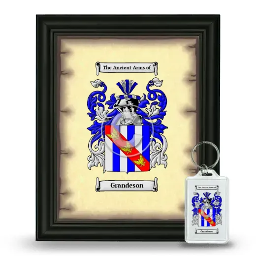 Grandeson Framed Coat of Arms and Keychain - Black