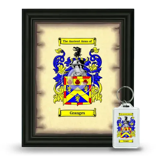 Granges Framed Coat of Arms and Keychain - Black