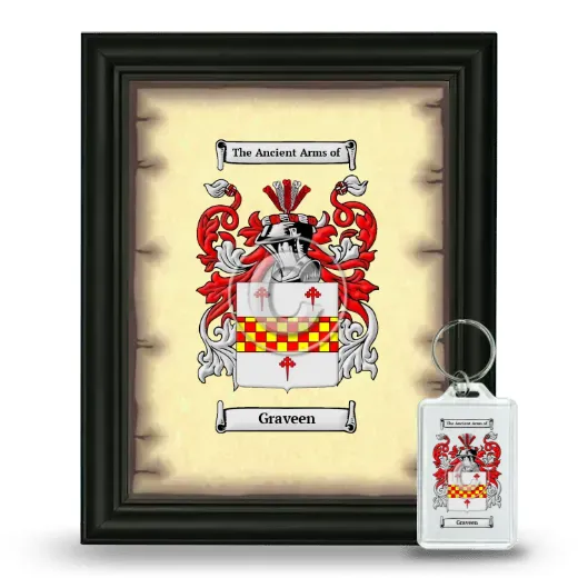 Graveen Framed Coat of Arms and Keychain - Black