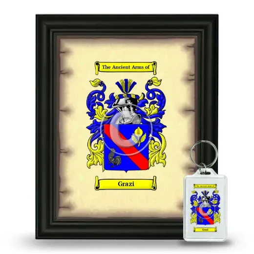Grazi Framed Coat of Arms and Keychain - Black