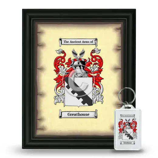 Greathouse Framed Coat of Arms and Keychain - Black