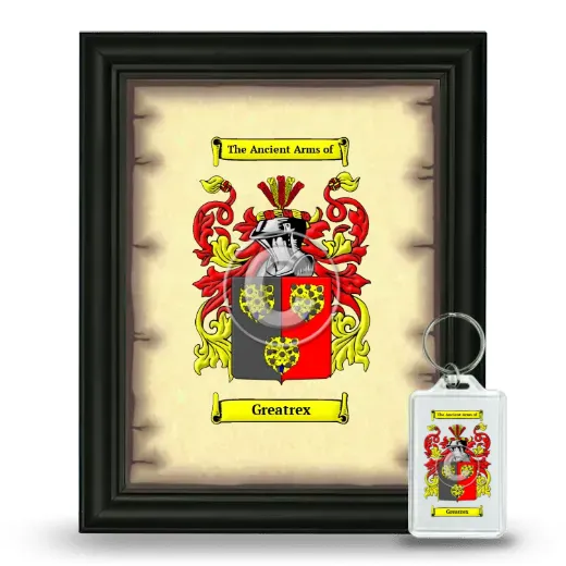 Greatrex Framed Coat of Arms and Keychain - Black
