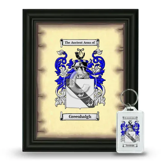 Greenhalgh Framed Coat of Arms and Keychain - Black