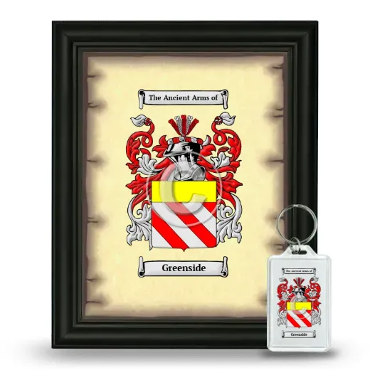 Greenside Framed Coat of Arms and Keychain - Black