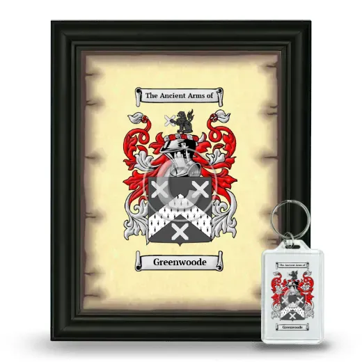 Greenwoode Framed Coat of Arms and Keychain - Black