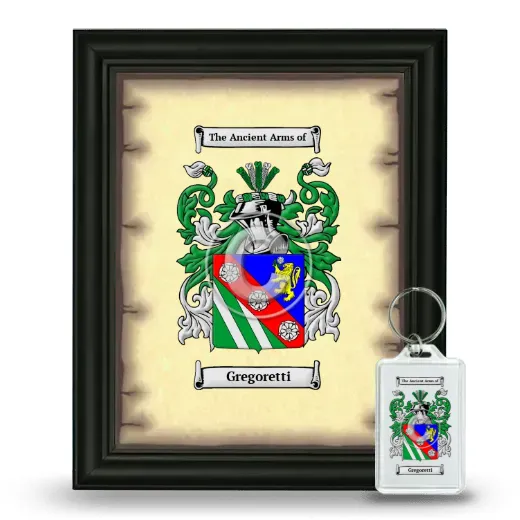 Gregoretti Framed Coat of Arms and Keychain - Black