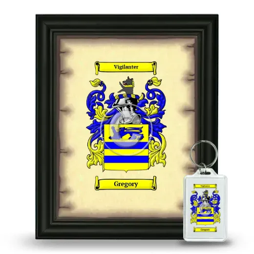 Gregory Framed Coat of Arms and Keychain - Black