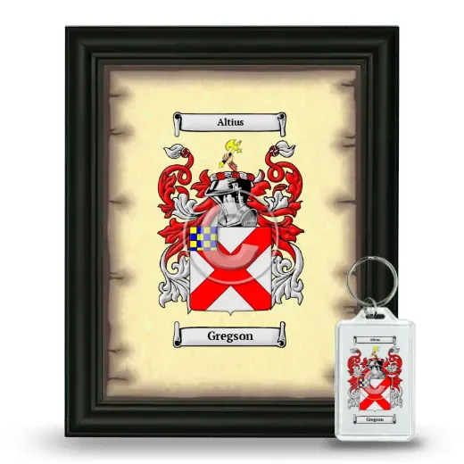 Gregson Framed Coat of Arms and Keychain - Black
