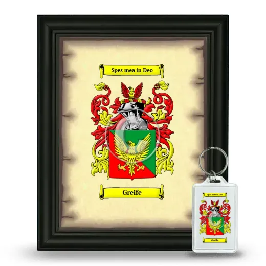Greife Framed Coat of Arms and Keychain - Black