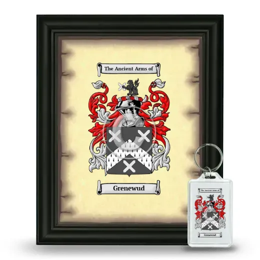 Grenewud Framed Coat of Arms and Keychain - Black