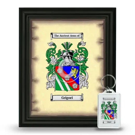 Grigori Framed Coat of Arms and Keychain - Black