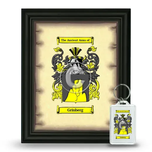 Grinberg Framed Coat of Arms and Keychain - Black