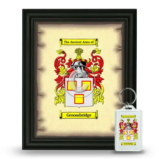 Groombridge Framed Coat of Arms and Keychain - Black