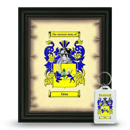 Gros Framed Coat of Arms and Keychain - Black