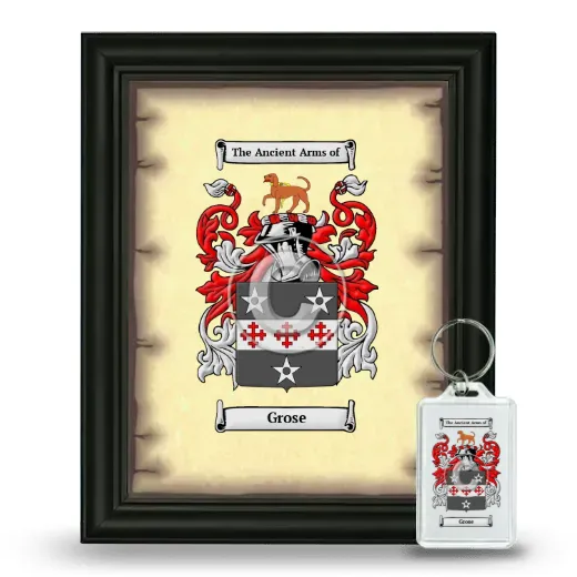 Grose Framed Coat of Arms and Keychain - Black