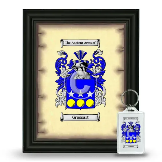 Grossart Framed Coat of Arms and Keychain - Black