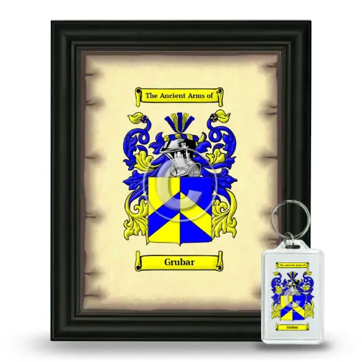 Grubar Framed Coat of Arms and Keychain - Black