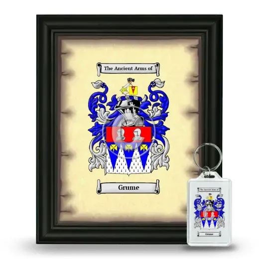 Grume Framed Coat of Arms and Keychain - Black