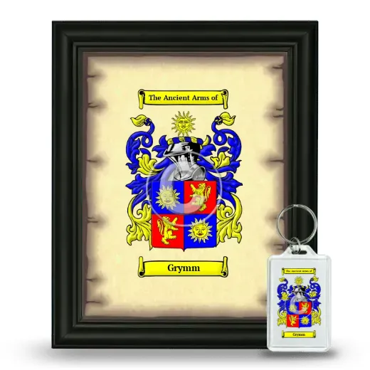 Grymm Framed Coat of Arms and Keychain - Black
