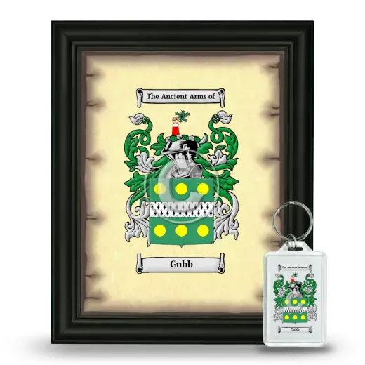 Gubb Framed Coat of Arms and Keychain - Black